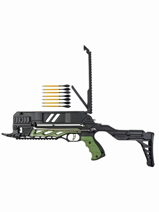 Buchner, Pistolenarmbrust, Modell Sobek, 80 lbs, 7 Alu Pfeile